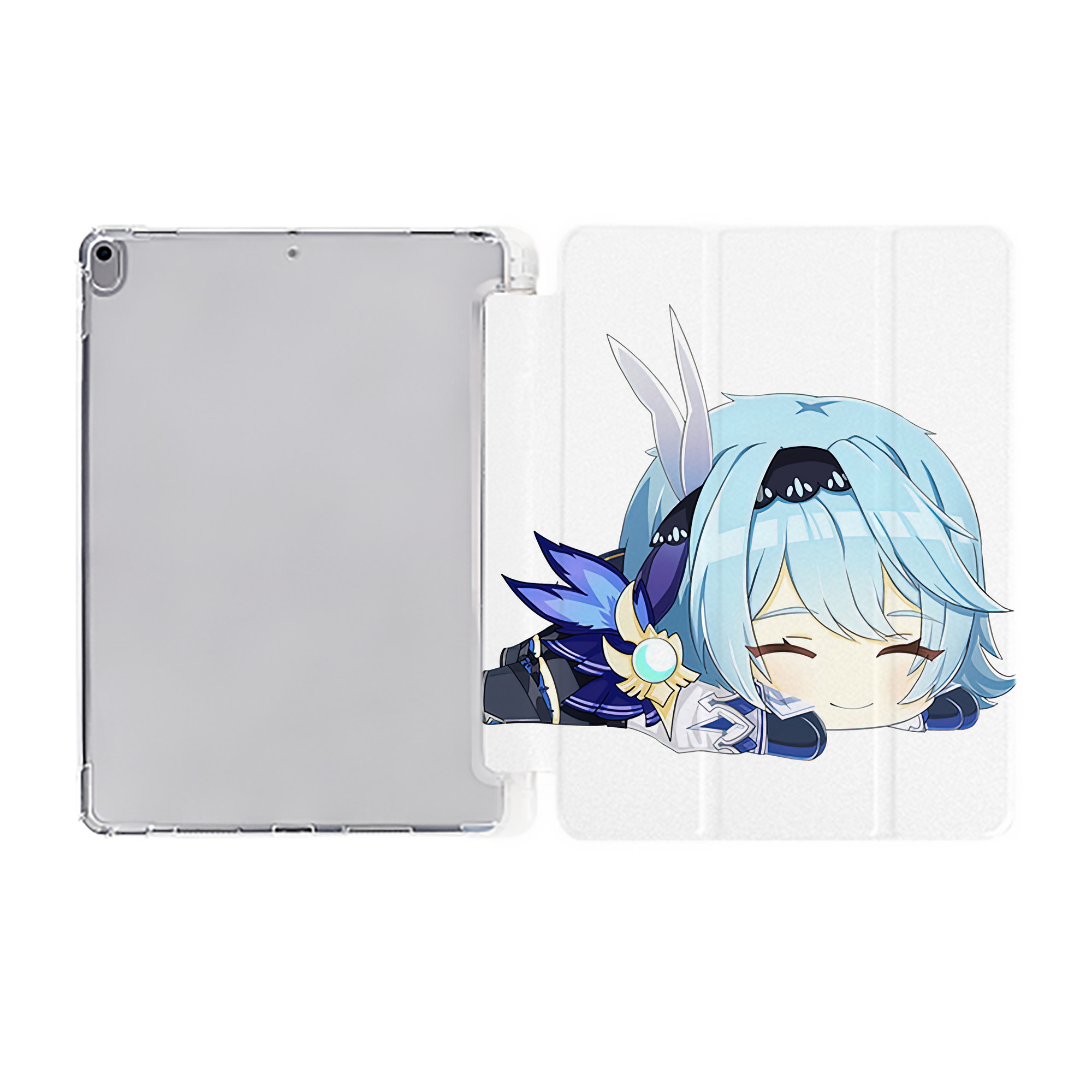 げんし神 优菈 ゆうら genshin Yūra IPad ケース ペン収納付き 三つ折りスタンド PUレザー×シリコン 対応機種9.5/10.5/10.9インチ